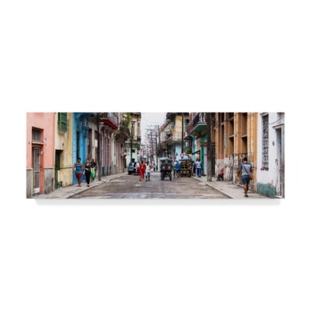 Philippe Hugonnard 'Street Scene In Havana II' Canvas Art,6x19